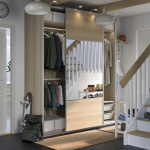 Шкаф - PAX / MEHAMN/AULI  IKEA/ ПАКС / МЕХАМН/ АУЛИ   ИКЕА, 236х200  см,под беленый дуб