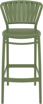 Стул пластиковый барный Siesta Contract Portofino, оливковый