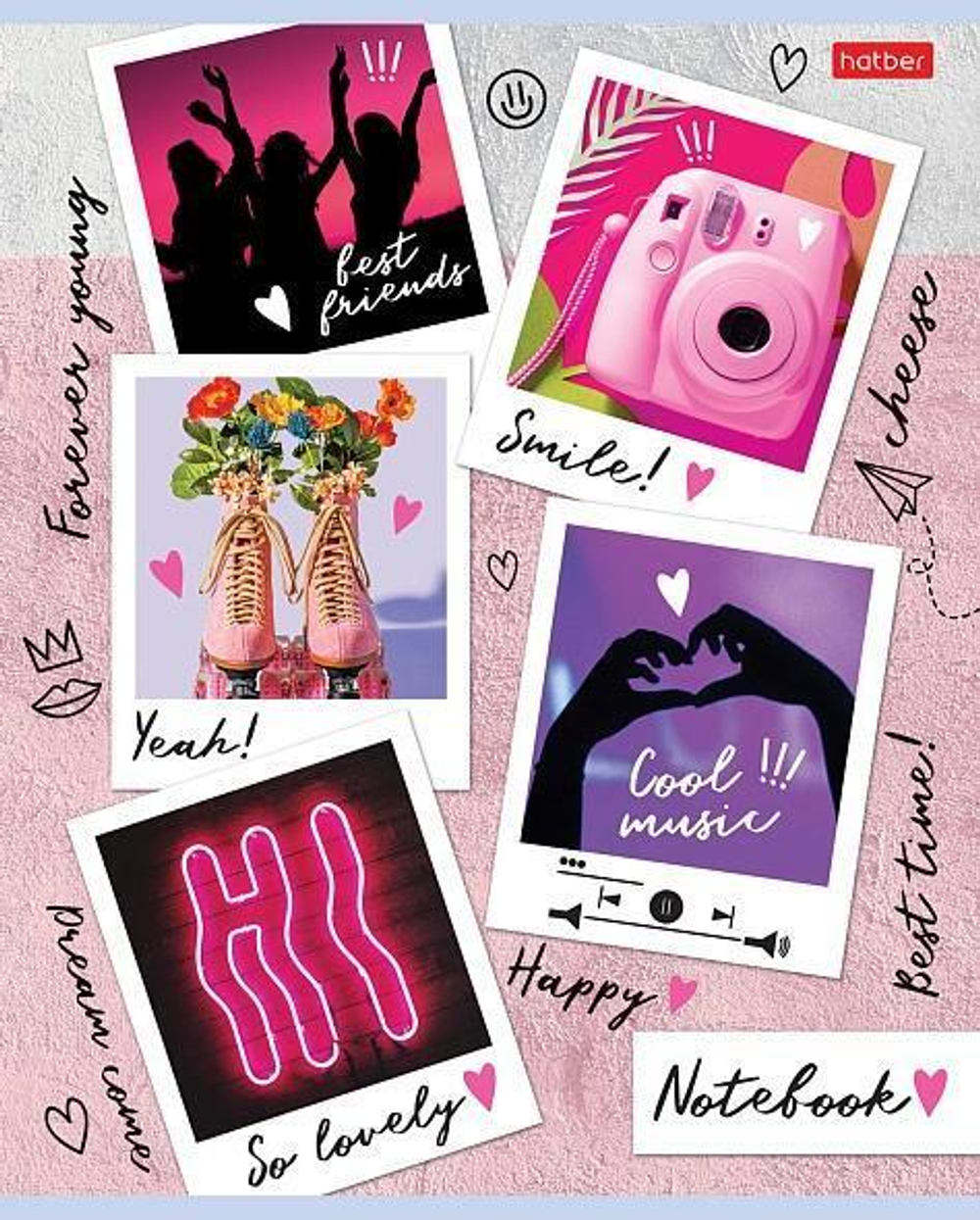 Тетрадь А5 48л. клетка "Полароид" (Хатбер)