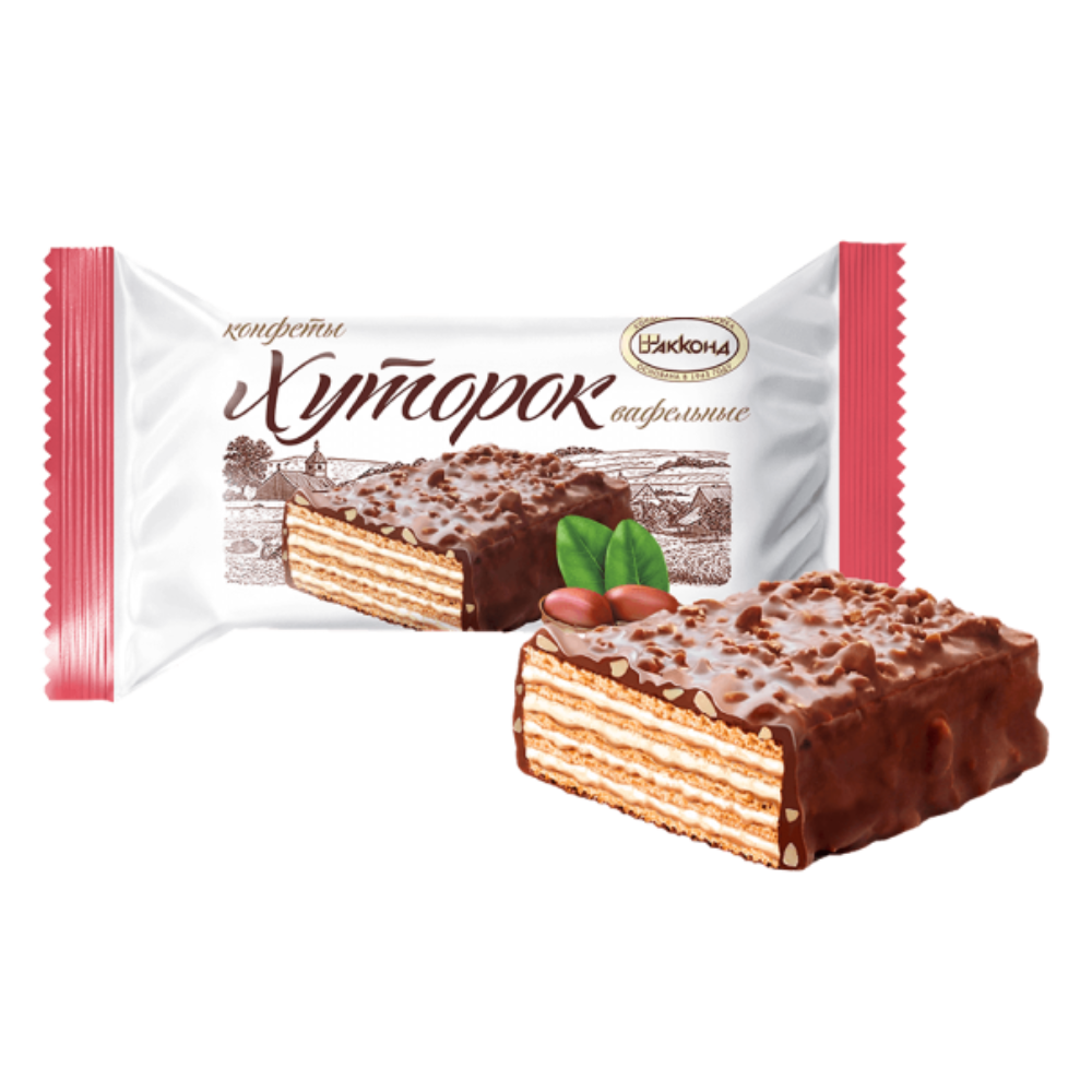 Конфеты Хуторок вафельные с арахисом Акконд (2922)
