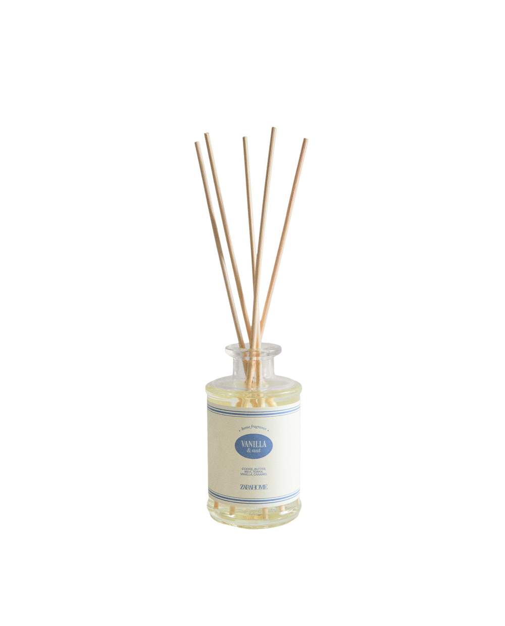 Zara Home Аромадиффузор Vanilla & Nut 190 мл, тростниковые палочки микадо, аромат сладкий гурманский, Золотой