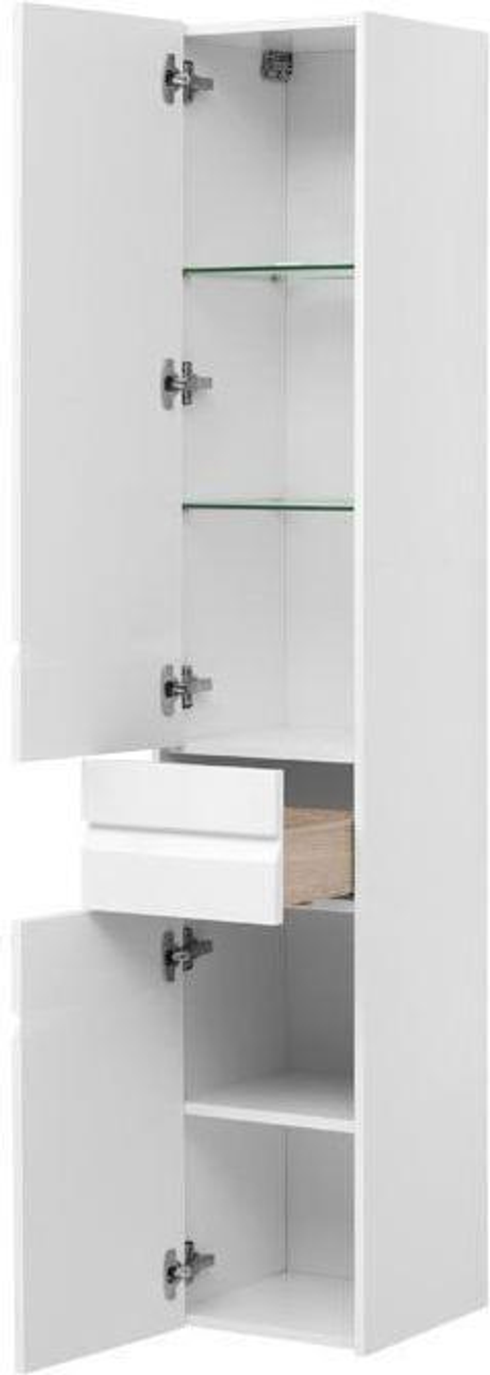 Шкаф-пенал для ванной Aquanet Палермо 35 L белый глянец