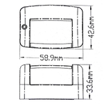 Навигационный огонь светодиодный гакабортный, белый корпус, 59х42х43 мм (10269220)
