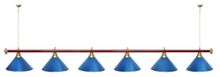 Лампа STARTBILLIARDS 6 пл. (плафоны золотые,штанга золотая,фурнитура золото)
