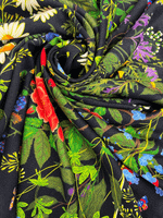 Шаль «Русский полевой букет», 100% шерсть