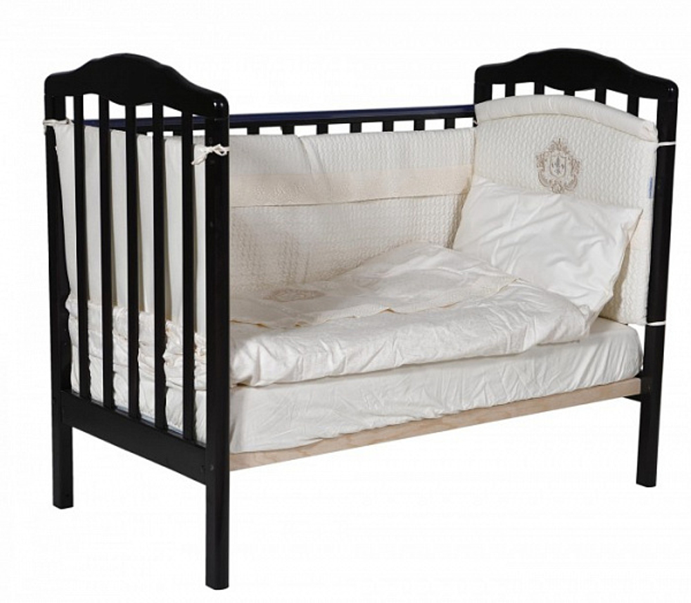 Кровать детская «Анита» (2)а/с, колесо, качалка (шоколад)