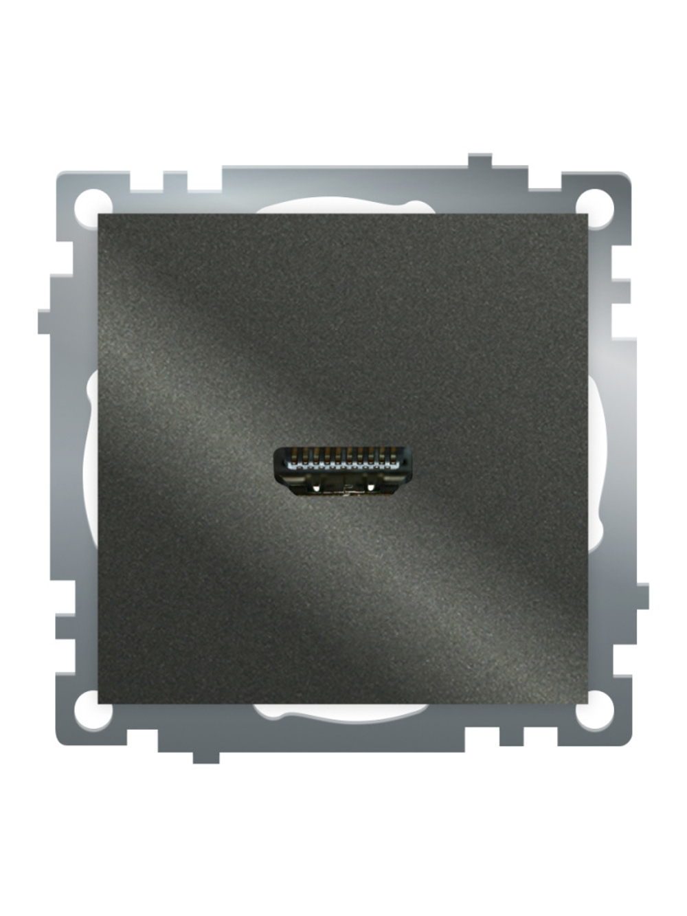 Розетка HDMI 2.1, Type A (механизм), серия Катрин, графит, GLS00-7118-06 50059