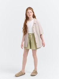 Юбка-шорты муслиновая "Шалфей" 7+