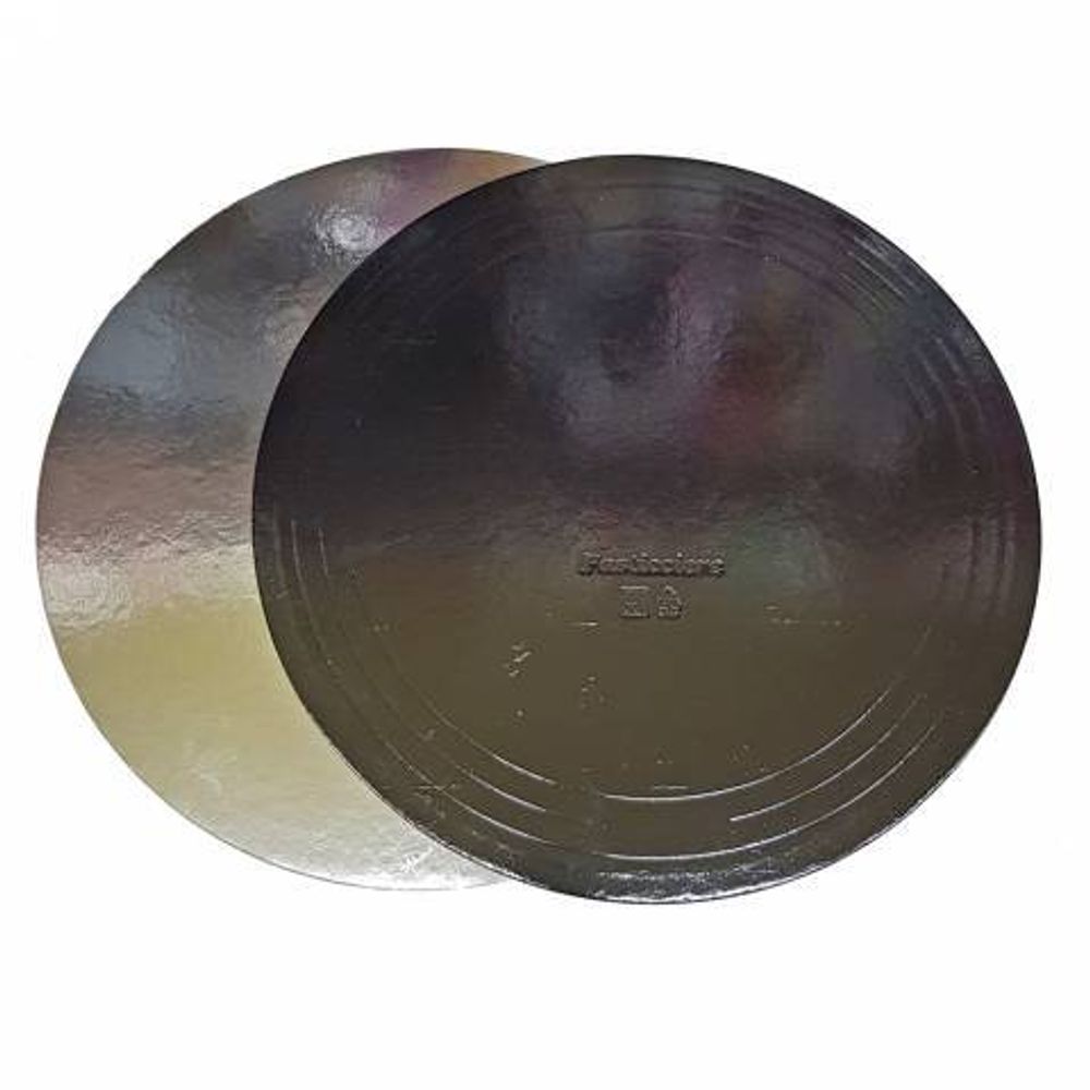 Подложка усиленная Черная/Серебро D 28 см ( Толщина 3,2 мм )