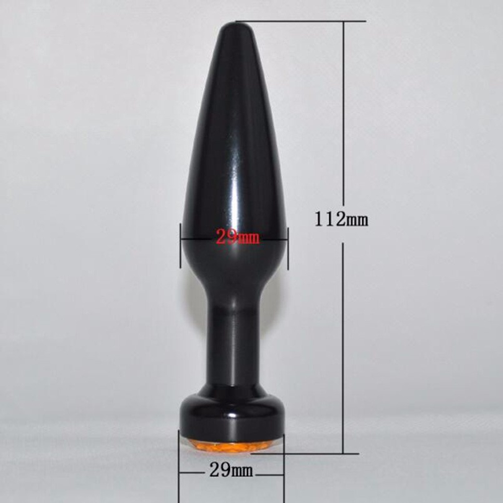 Пробка металл черная с прозрачным стразом 11,2х2,9см 47416-4MM