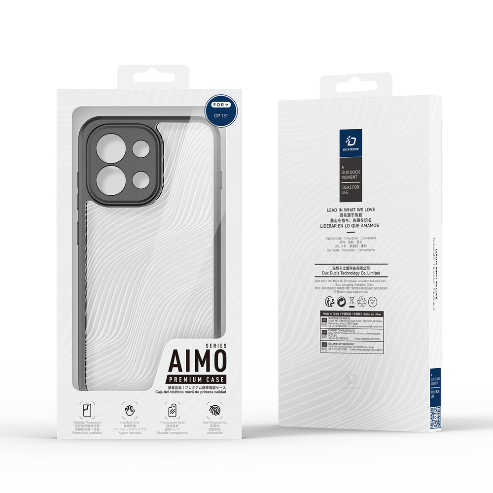 Чехол прозрачный с мягкими рамками от Dux Ducis для OnePlus 13T и 13S, серия Aimo Series Case