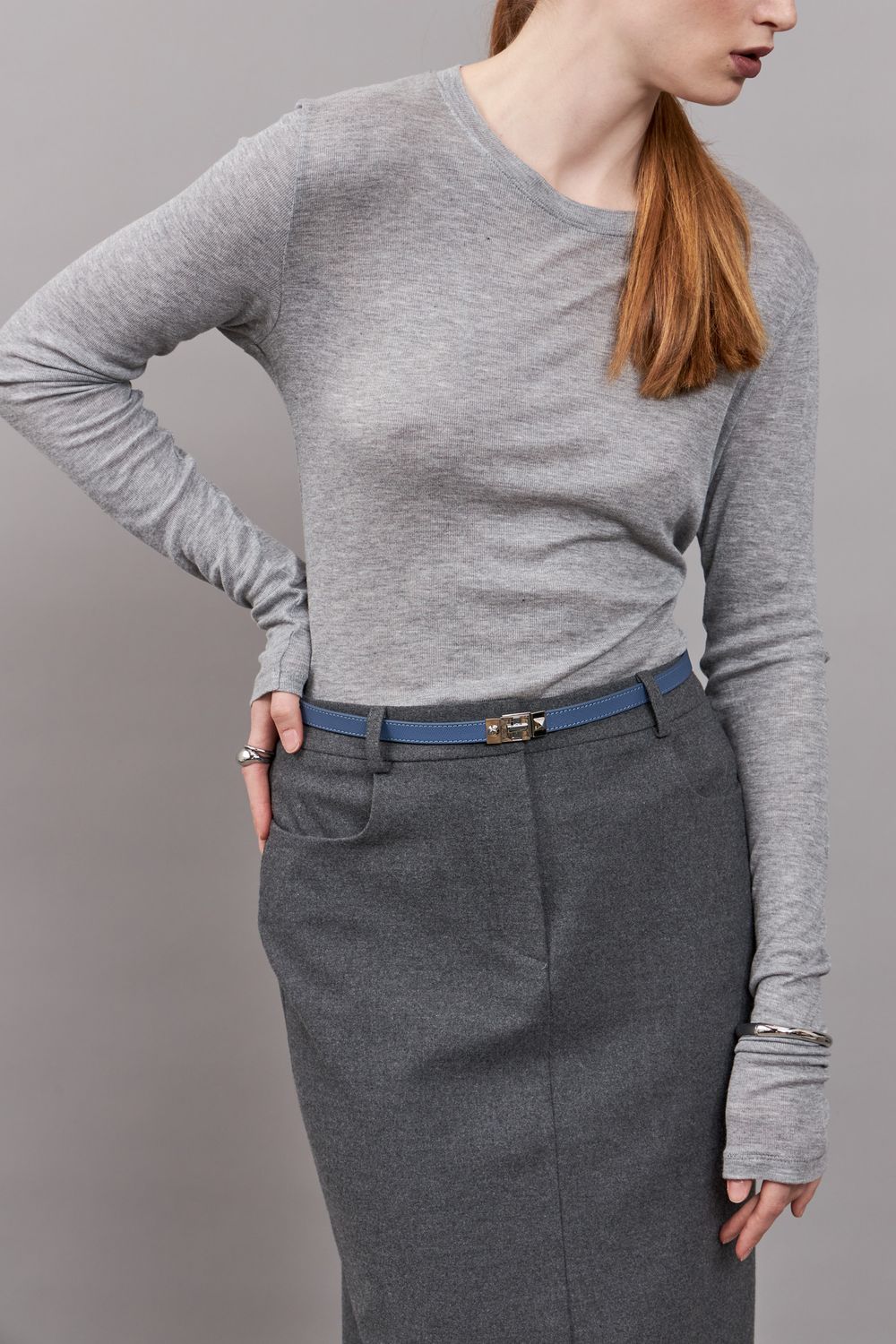 ТОНКИЙ РЕМЕНЬ С ЗАМОЧКОМ BLUE|NUDE