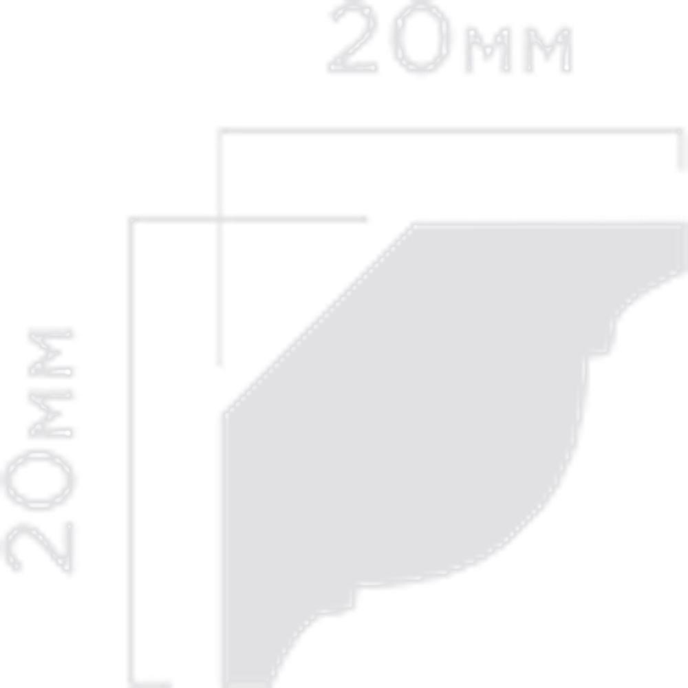 Карниз HiWood, 20x20 мм