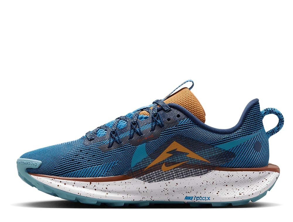 Кроссовки для бега женские Nike ReactX Pegasus Trail 5 W Сине-оранжевые