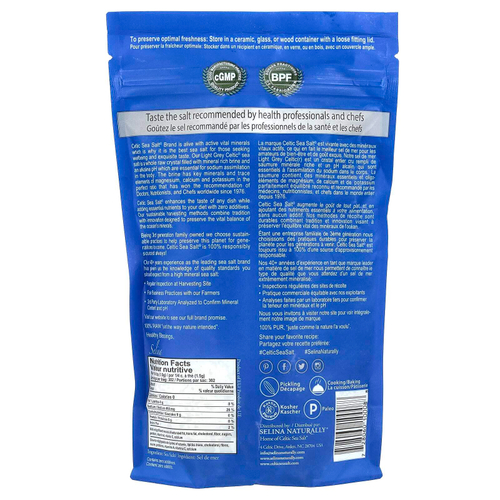 Celtic Sea Salt, Light Grey Celtic, смесь основных минералов, 454 г (1 фунт)