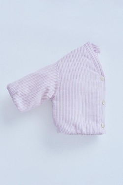 ZARA TIMELESZ - КУРТКА В ПОЛОСКУ С РЕЛЬЕФНЫМ УЗОРОМ, СИРЕНЕВЫЙ