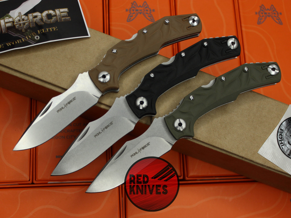 Нож Pohl Force Bravo One Plain Edge - рукоять олива (зеленый)