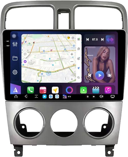 Магнитола для Subaru Forester 2 2002-2007 - FarCar S500-TS20 монитор 9.5" 2K QLED на Android 14, Быстрейшая, CarPlay, 4G SIM-слот