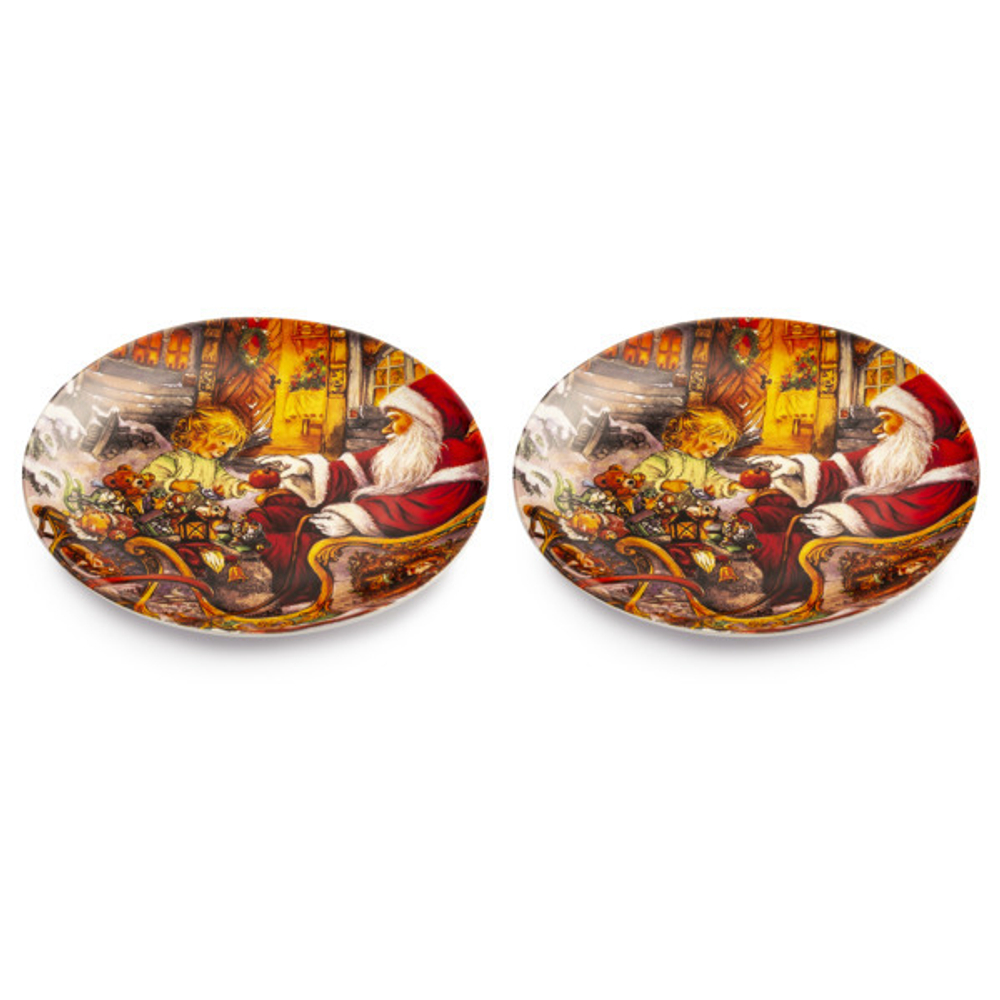 Набор тарелок закусочных 2шт 20см Lamart Сюрприз Дарю радость