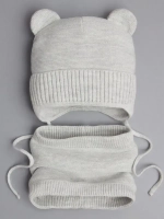 Шапка и снуд вязаная демисезонная для детей