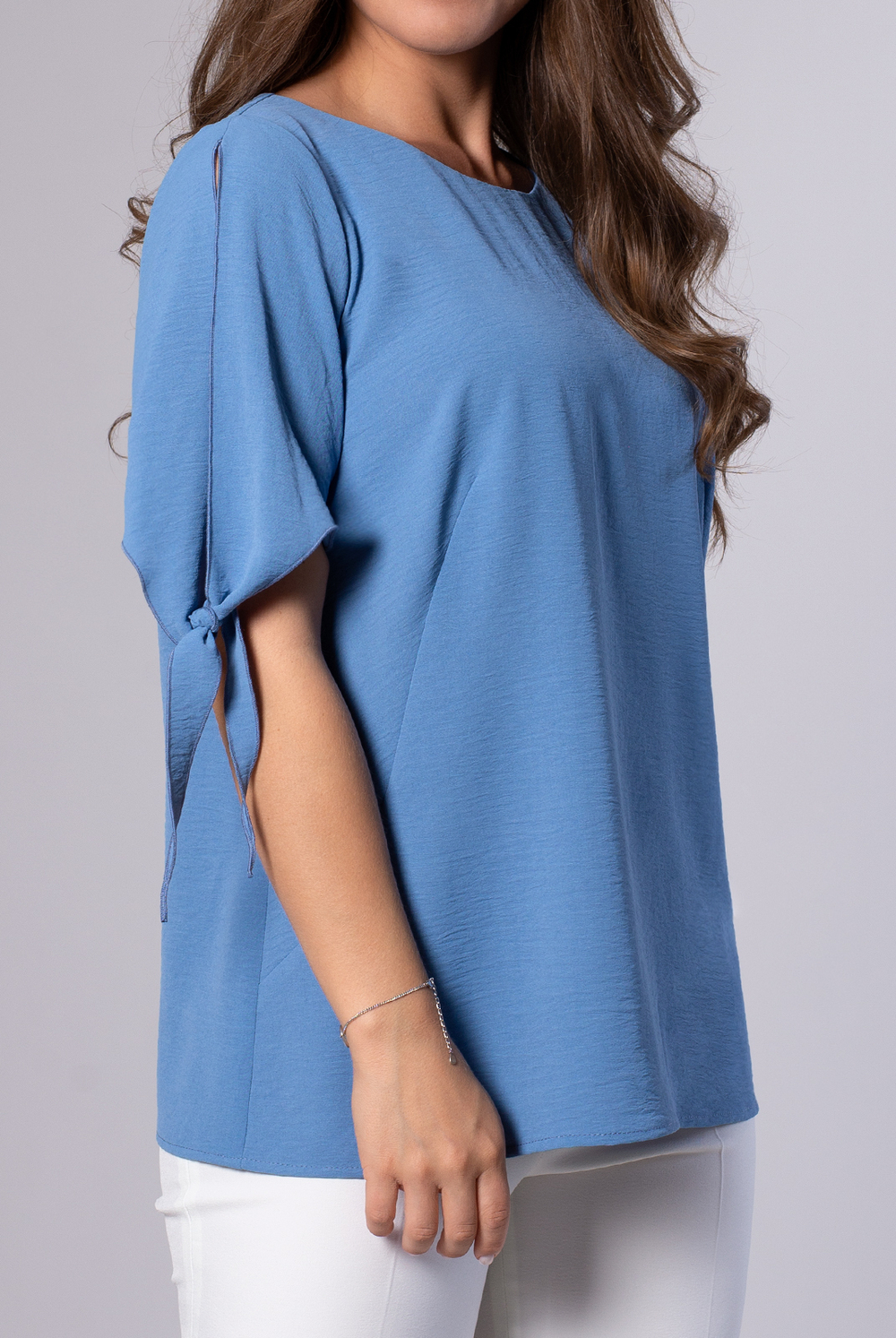 Блузка женская 3967ВП, Серо-голубой #30СГ093967ВП