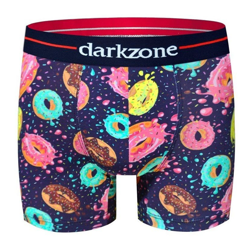Мужские трусы-боксеры с принтом в виде глазированных пончиков (Размер: L) (Цвет: фиолетовый)