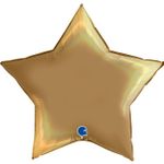 G Шар звезда 36" / 91 см Голография шампань (БГ-150)