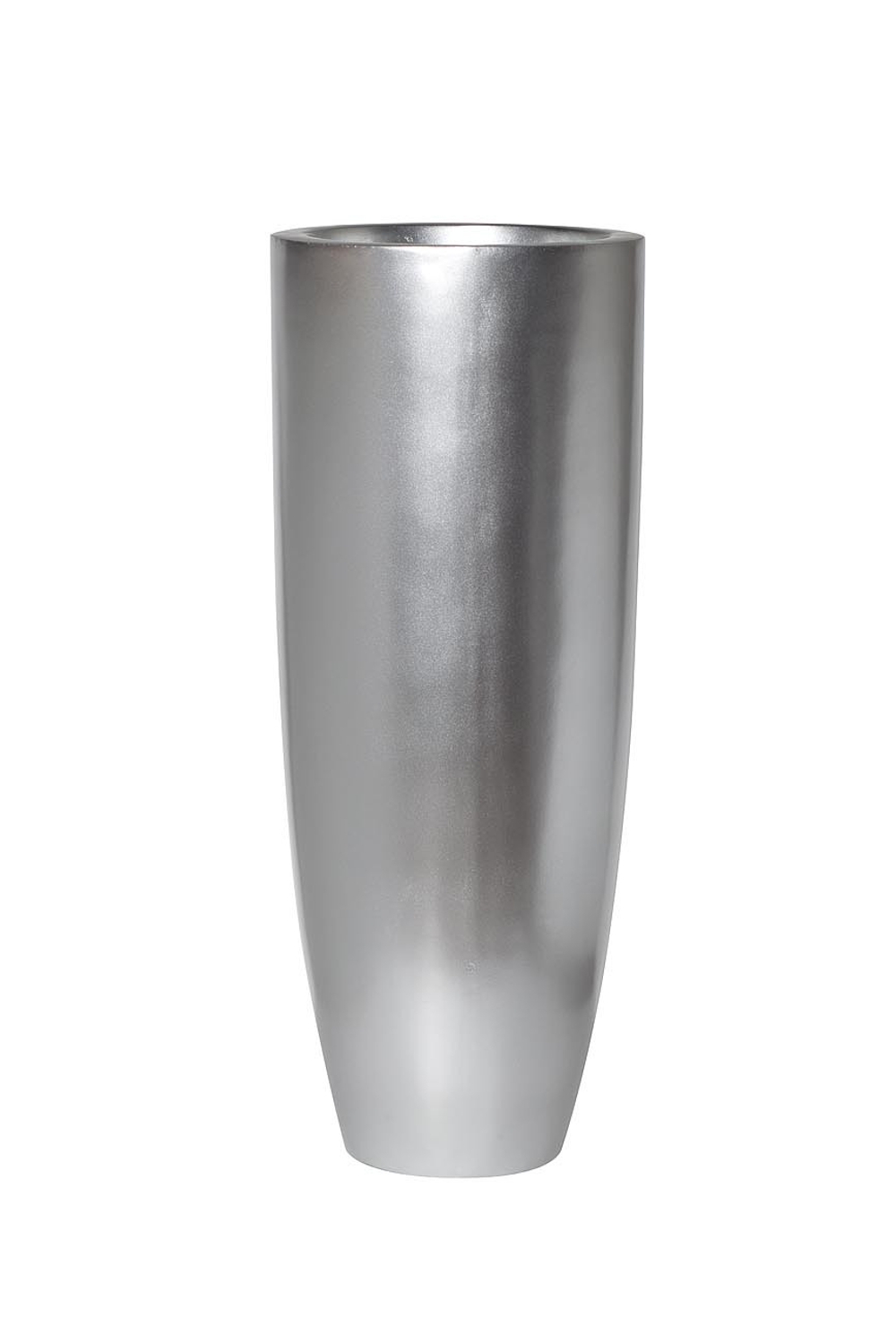 Кашпо для цветов напольное 33x91см Garda Decor гладкое серебряное