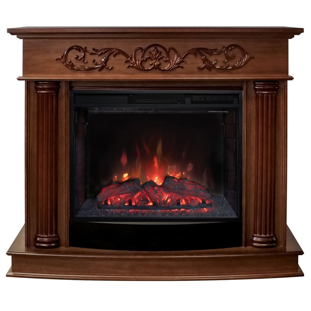 Электрокамин RealFlame Milano NT орех с очагом Sparta 25,5 LED