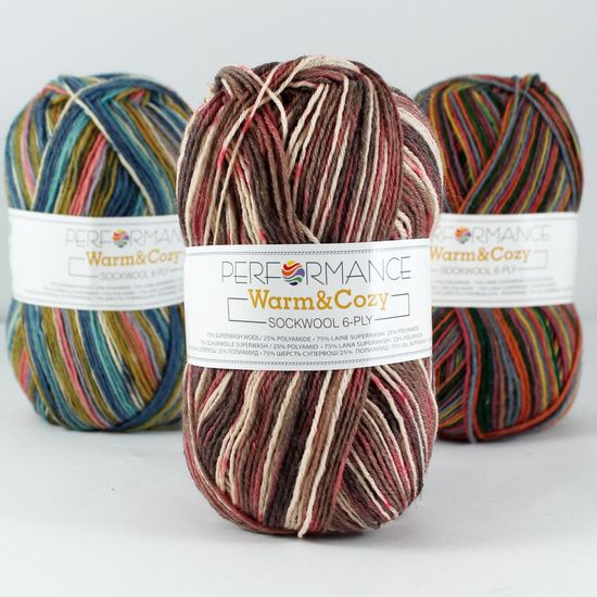 Пряжа Warm & Cozy 6-ply PERFORMANCE (75% шерсть супервош, 25% полиамид)