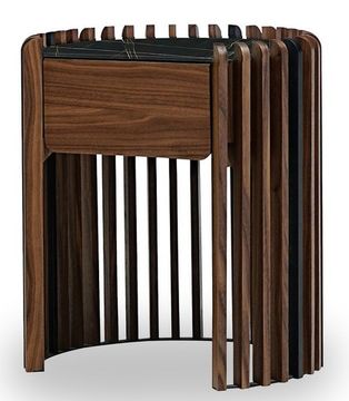 Прикроватная тумбочка TISHINA by Sergey Tregubov, MOD INTERIORS цвет натуральный/черный