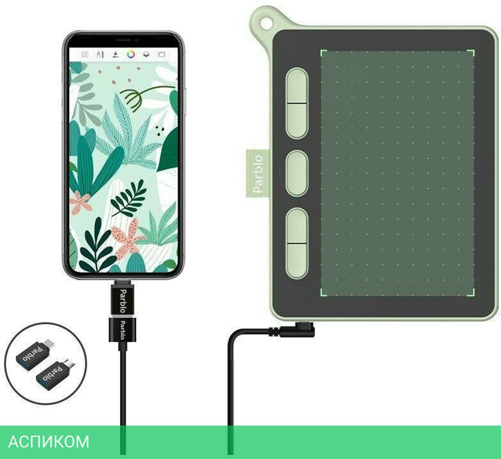 Графический планшет Parblo Ninos S Green
