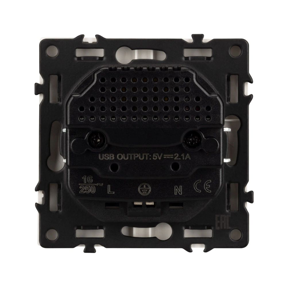 Механизм розетки с USB зарядкой SCT-NOBE-MUAA-SFPL-GD (230V, 16A) (Arlight, Золотой песок) 054290