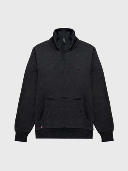 Свитшот Tommy Hilfiger Flag Logo Quater-Zip Grey Heather