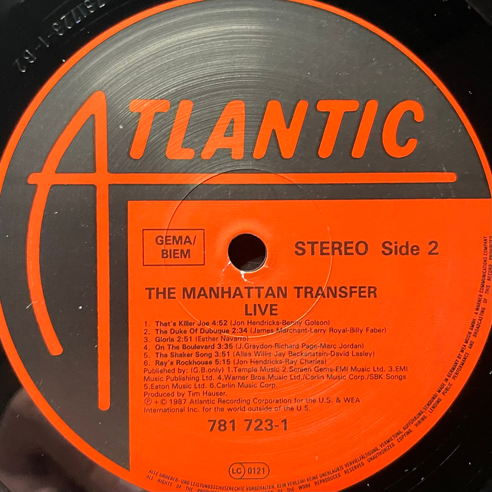 The Manhattan Transfer ‎– Live (Германия 1987г.)