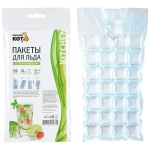 Пакеты для льда, с гидроклапаном, 7*28 шт,196 кубик, ПВД, 25, Рыжий кот