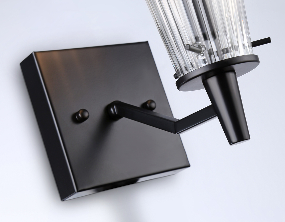Настенный светильник со сменной лампой TR3239 BK черный E14 max 40W 250*120*210