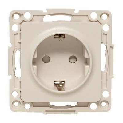 Стокгольм Механизм Розетки 1-местной с/з 16А винтовые клеммы белый с защ, штор, EKF PROxima