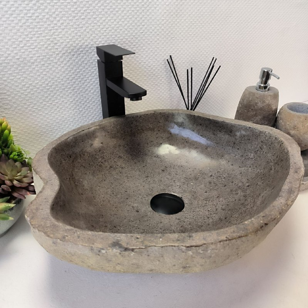 Раковина из речного камня RS-63454 (49*43*15) 0122