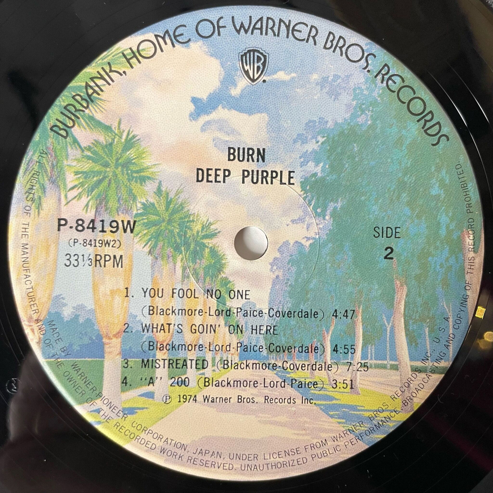 Винтажная виниловая пластинка LP Deep Purple Burn (Japan 1974) (Obi) Might Just Take Your Life