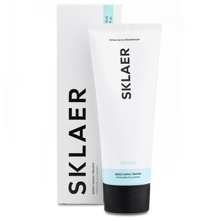 Sklaer Зубная паста отбеливающая White 75мл мятный вкус