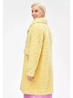 Шуба из шерсти мериноса чебурашка, желтая, SilverFox