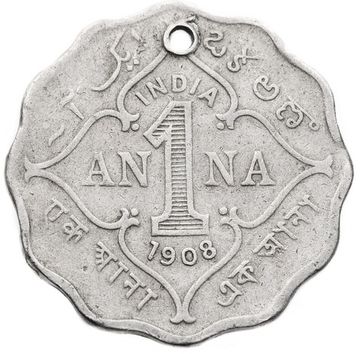 1 анна 1908 Индия (Британская)
