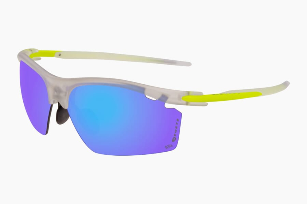 Спортивные очки Demetz Lazer-Run / Matte Crystal / Fluorescent Yellow V. Brun Miroir Bleu Cat.3