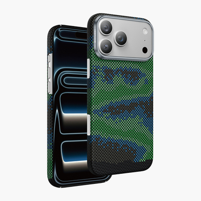 Чехол для iPhone 17 Pro Keephone Kevlar Starry MagSafe Case, Зеленый