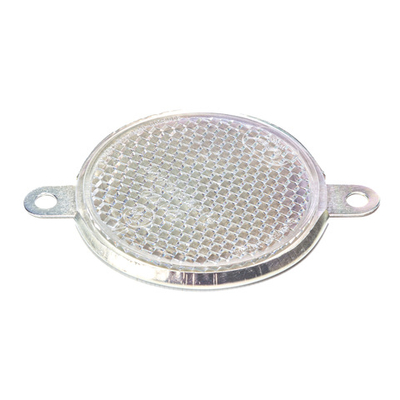 Световозвращатель (катафот), белый, круглый, крепление 2 отверстия