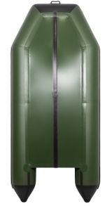 Аква-3200 СКК зеленый-черный, слань-книжка киль (лодка ПВХ под мотор)