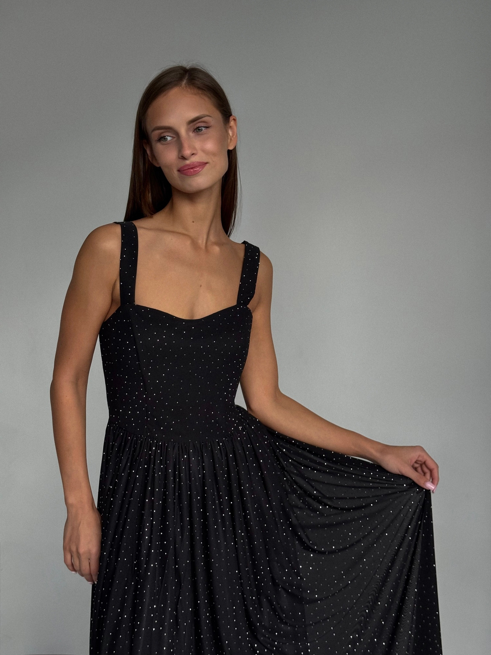 Платье со стразами