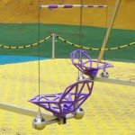 Качели парные усиленные непрозрачные высотой 650 см