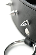 Чёрный кожаный ошейник с шипами ToyFa Theatre 703001